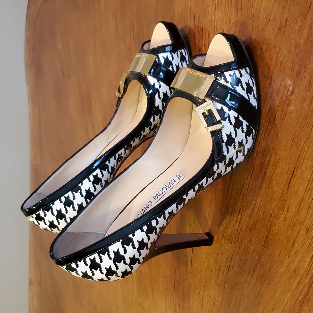 *Sale* Luciano Padovan Houndstooth Heels